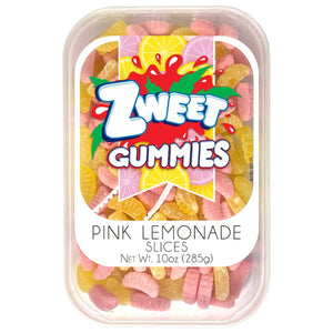 All City Candy Zweet Gummies Sour Pink Lemonade Slices 10 oz. Tub Gummi Galil Foods For fresh candy and great service, visit www.allcitycandy.com