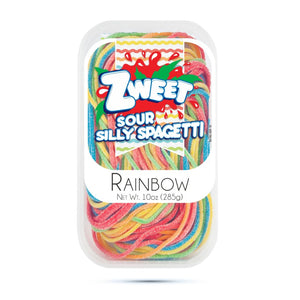 All City Candy Zweet Sour Silly Spagetti 10 oz. Tub Sour Rainbow Sour Candy Galil Foods For fresh candy and great service, visit www.allcitycandy.com