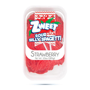 All City Candy Zweet Sour Silly Spagetti 10 oz. Tub Sour Strawberry Sour Candy Galil Foods For fresh candy and great service, visit www.allcitycandy.com